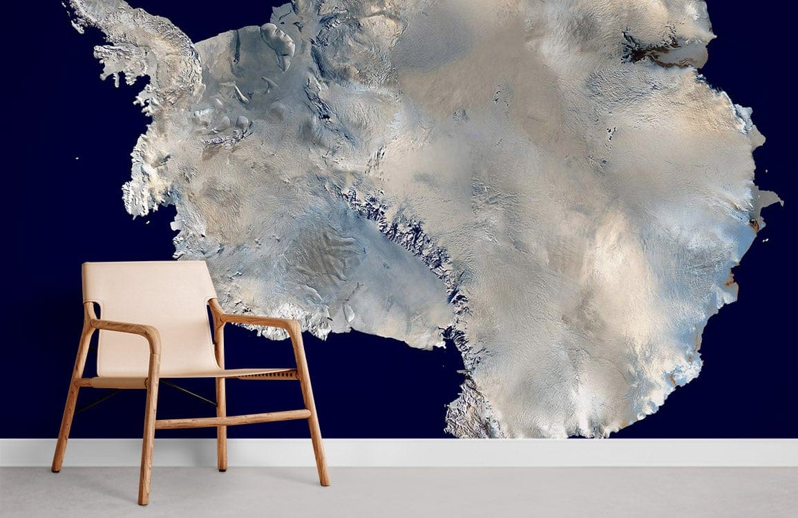 Carte de l'Antarctique pour décoration murale