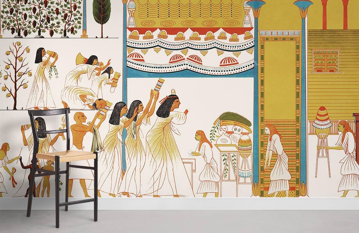 Papier Peint Fresque Salle de Pèlerinage Égyptien