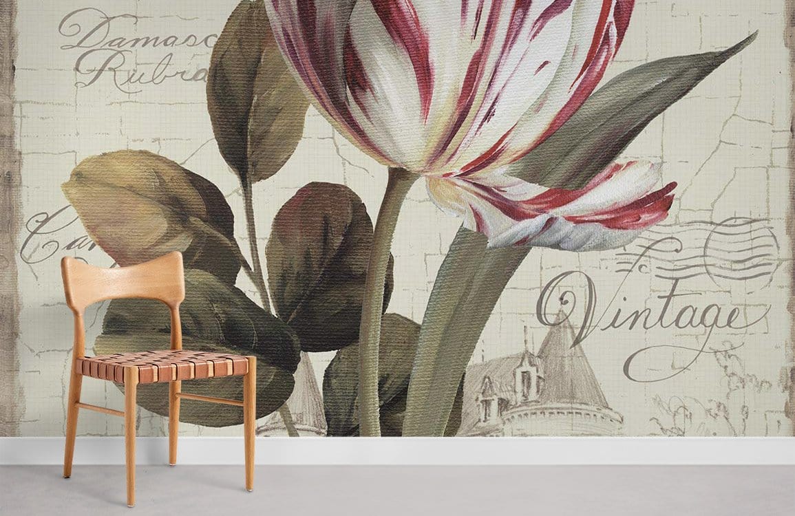Tulip Sheets Papier Peint Floral Chambre Murale