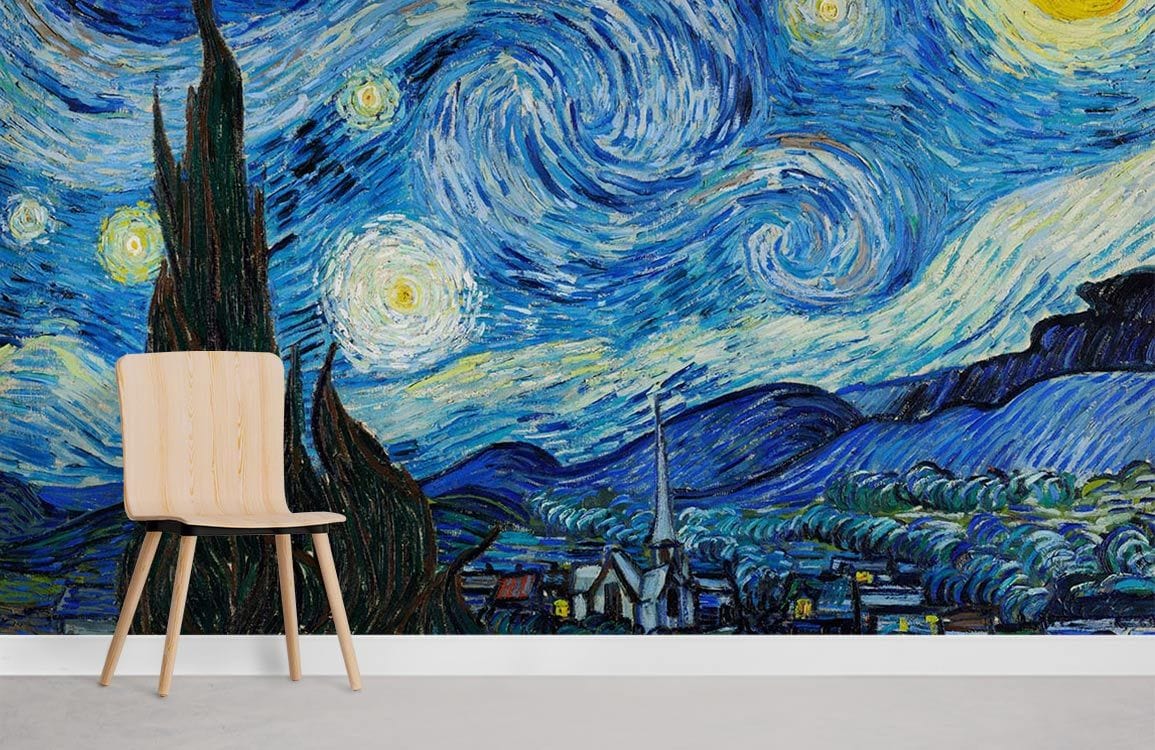 Vincent van Gogh minuit peinture à l'huile papier peint chambre murale
