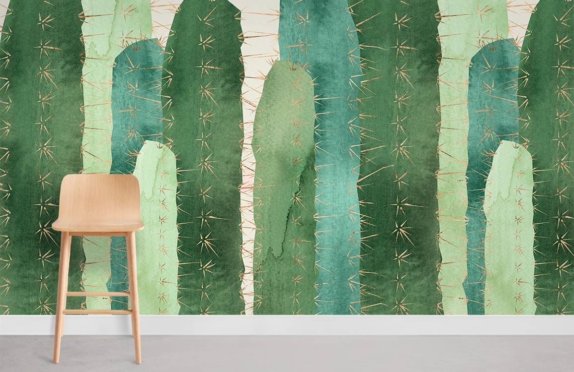 papier peint unique d'épines de cactus