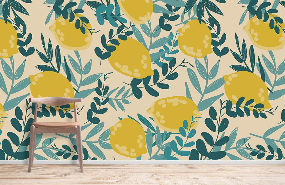 Fond de papier peint de motif de citron | Ever Wallpaper FR