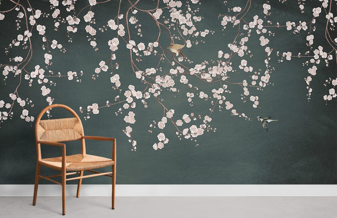 Chambre de papier peint murale Sakura Vintage
