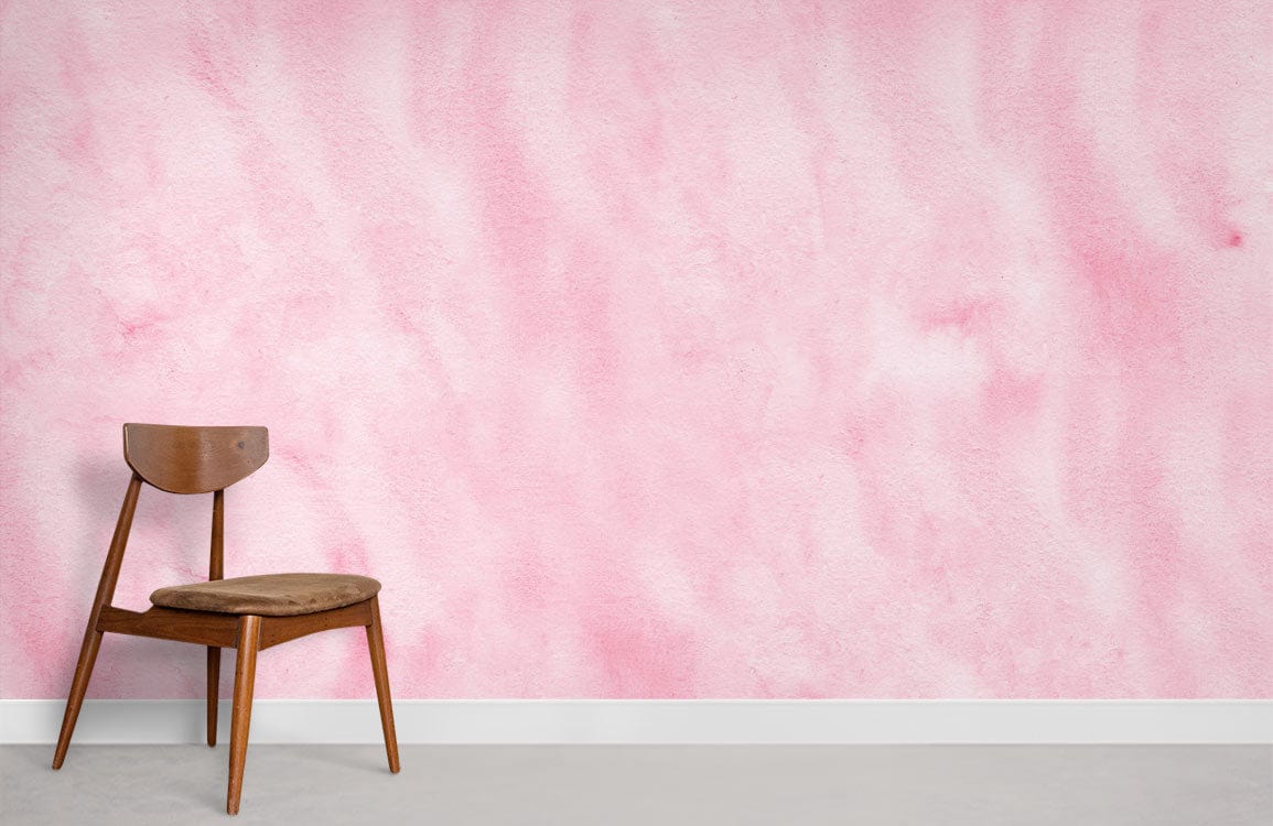 Fond d'écran rose aquarelle murale