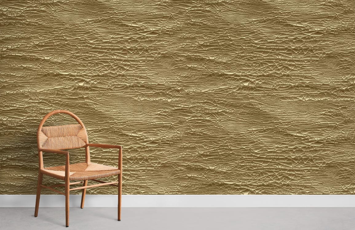 Tiny Gold Cracks Paper peint Mural Room