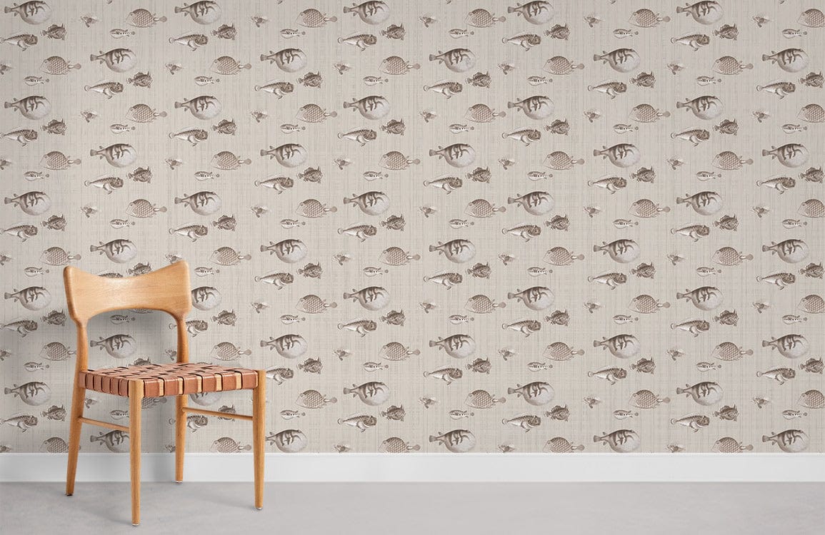 Fishs marins neutres dans des formes mignonnes collection peint mural