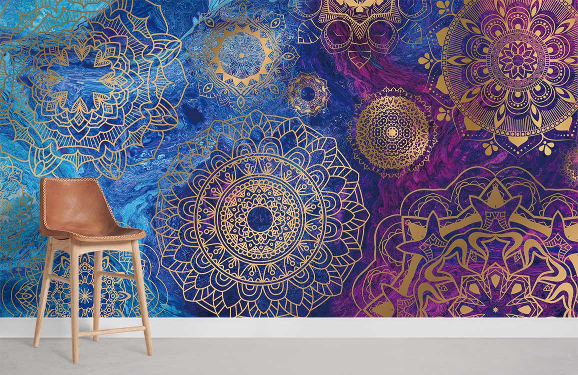 Galaxy Sent Mandala Match Mural Muraux pour la maison