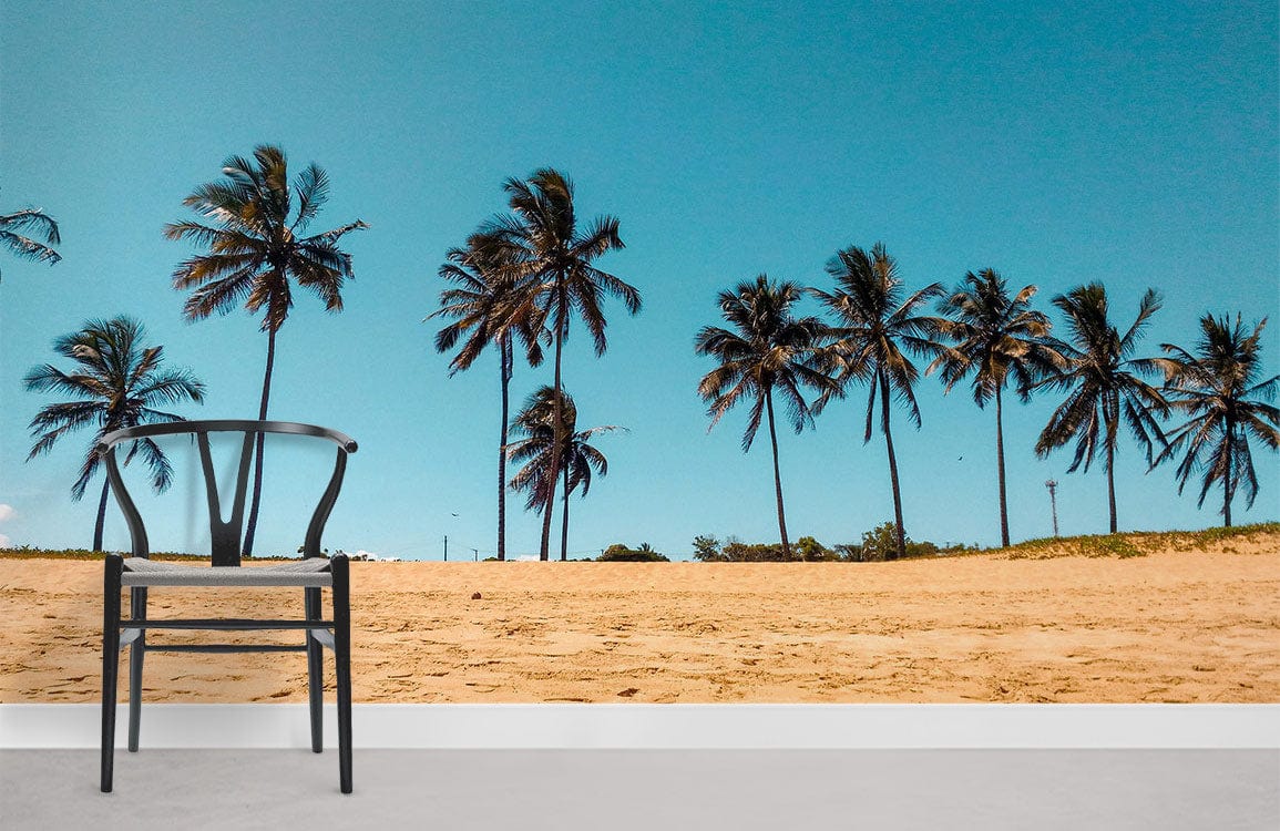 Plages d'été avec des peintures murales de coco de coco pour la maison