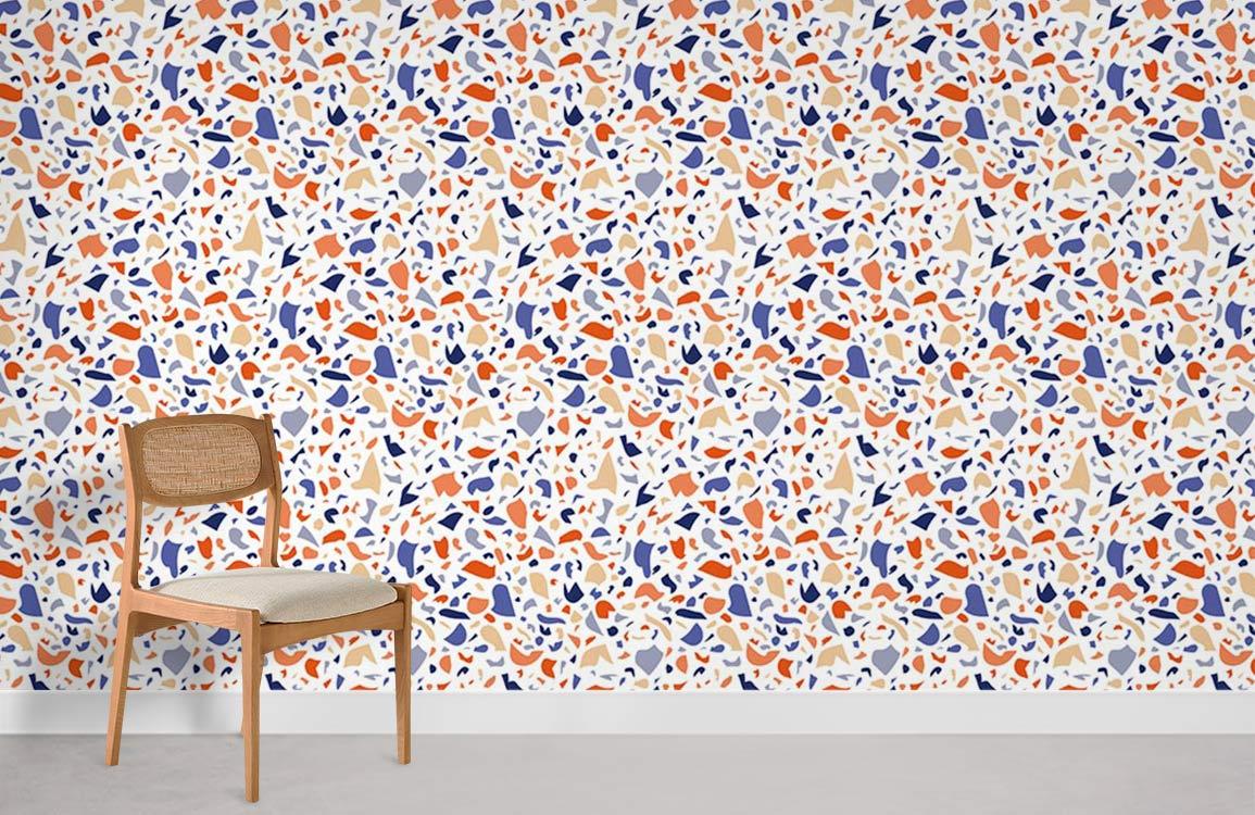 Mini fragments en marbre motif peint peint murale salle