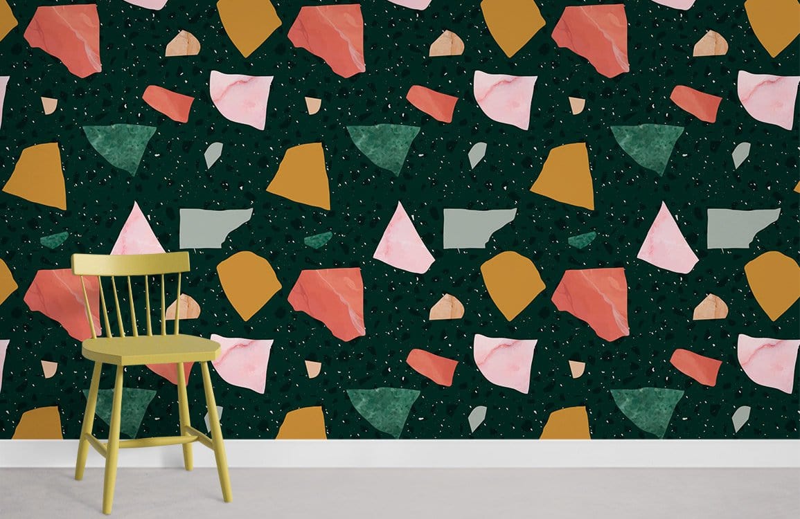Texture terrazzo marbre peint mural salle
