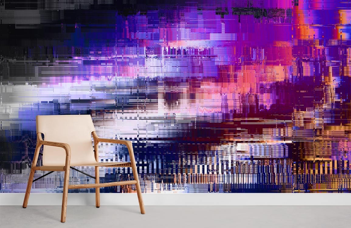 Papier Peint Chambre Abstrait Codes Colorés