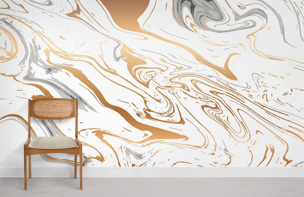 Salle de papier peint abstrait en marbre