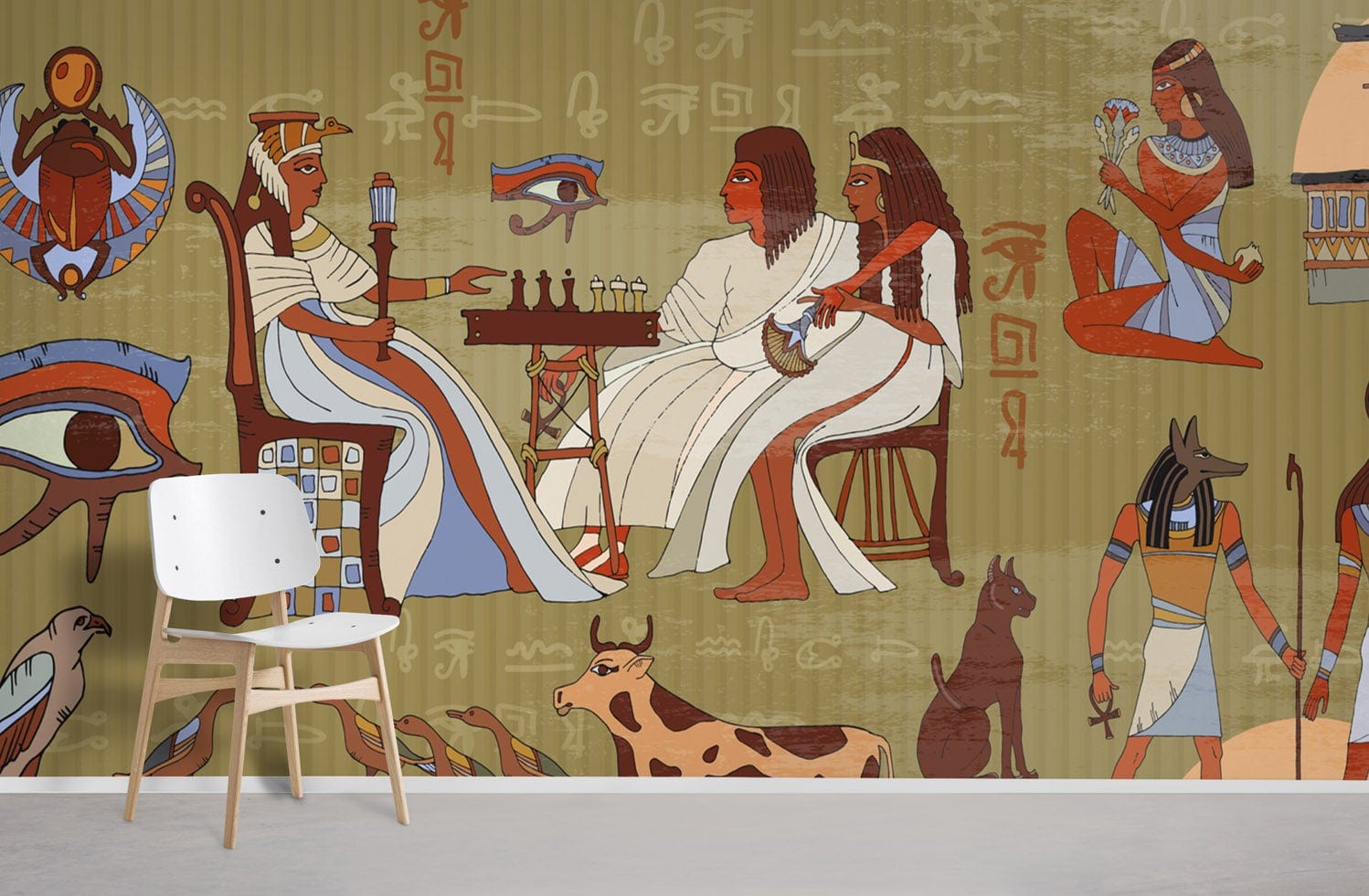Fond peint mural de l'Égypte ancienne