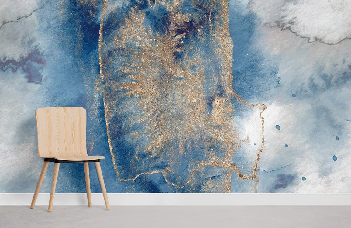 Art Abstrait Marbre Papier Peint Chambre Murale