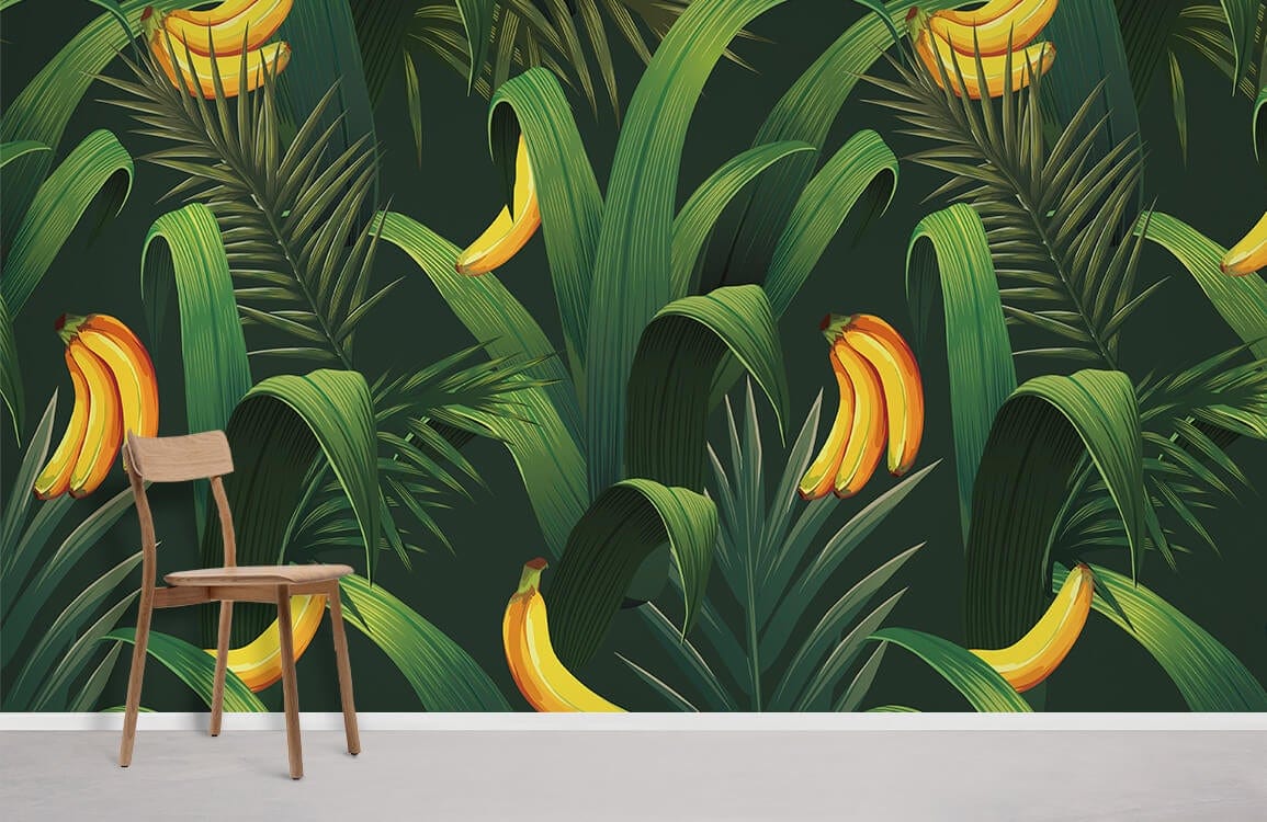 Fondère d'écran de motif de banane Salle murale