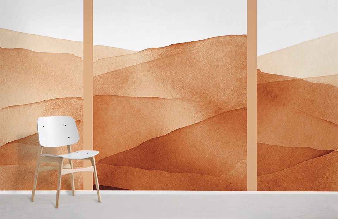 Péintures murales de papier peint du desert sauvage