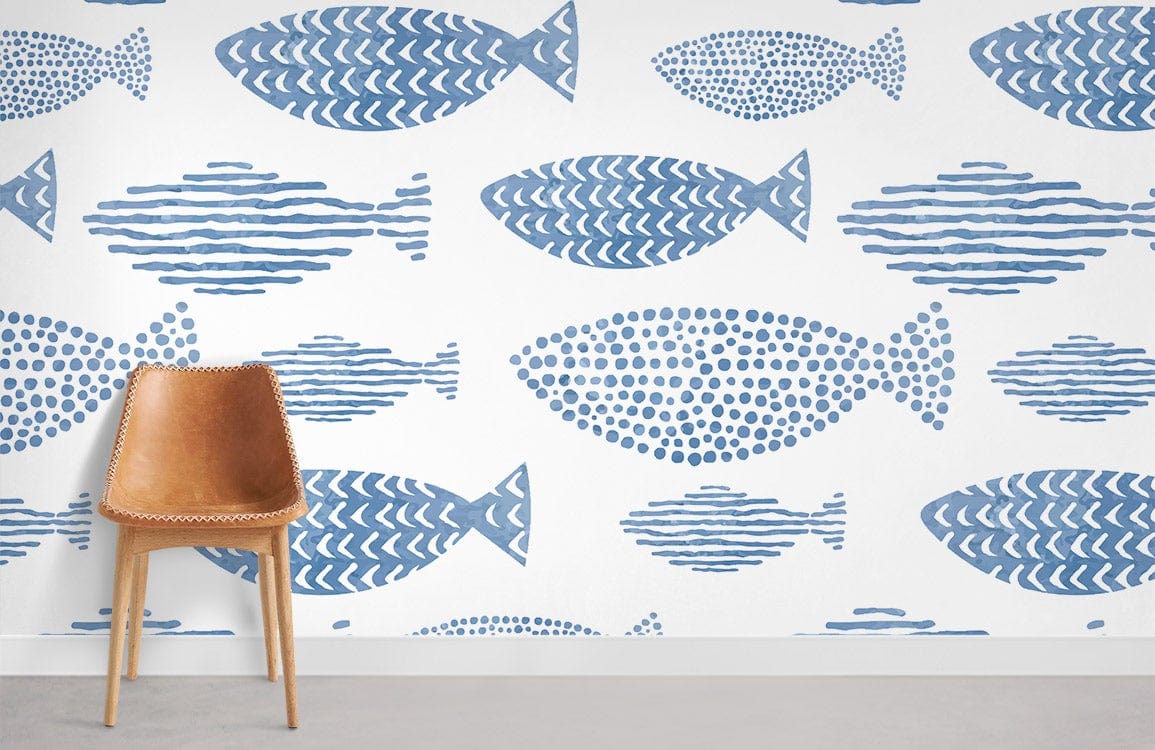 Fond de poisson dense conception murale