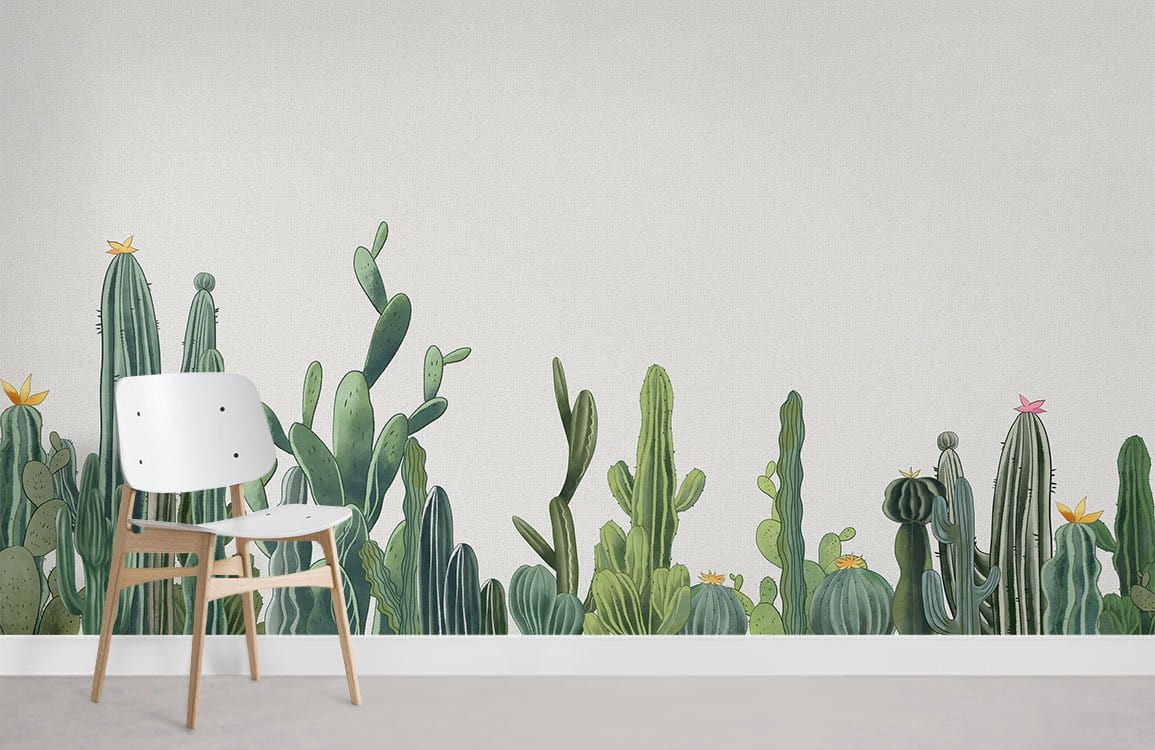 Cactus Plante Murale Papier Peint Chambre