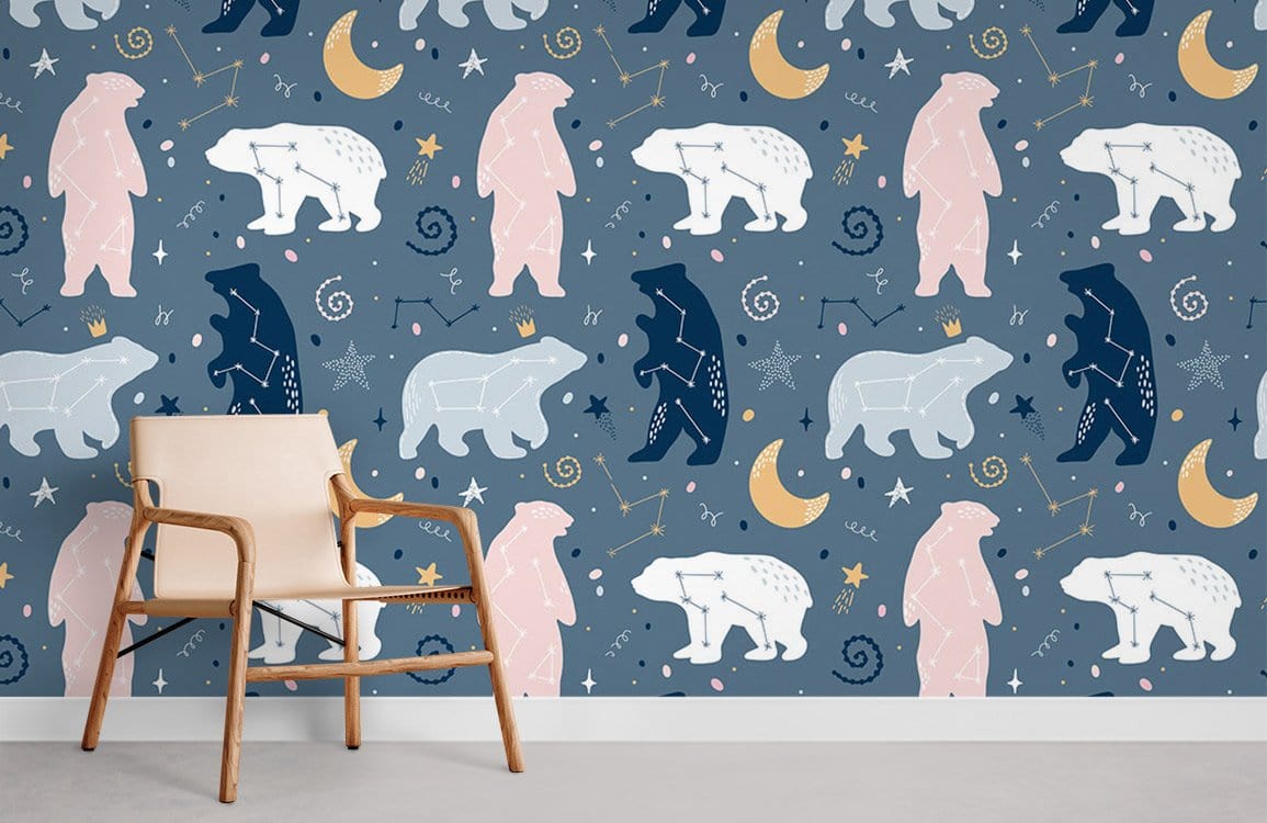 papier peint ours polaire salle