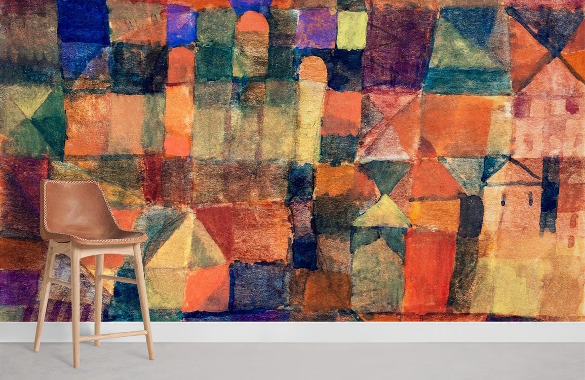 Ville avec des dômes de papier peint mural
