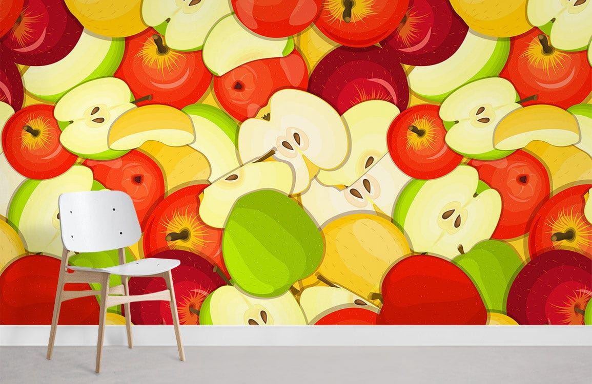 Pommes colorées Fruit Fondère peint