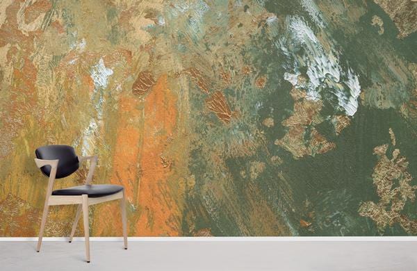 Peinture à l'huile colorée papier peint mural