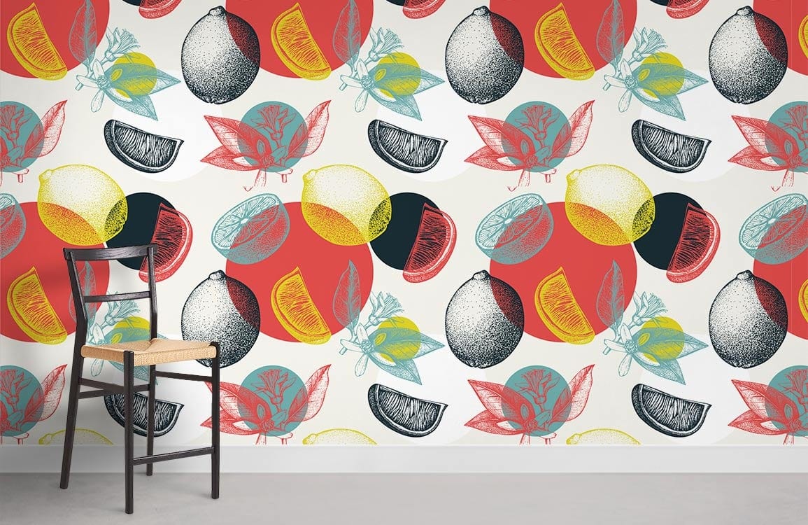 Ever Wallpaper de la murale d'art des fruits modernes