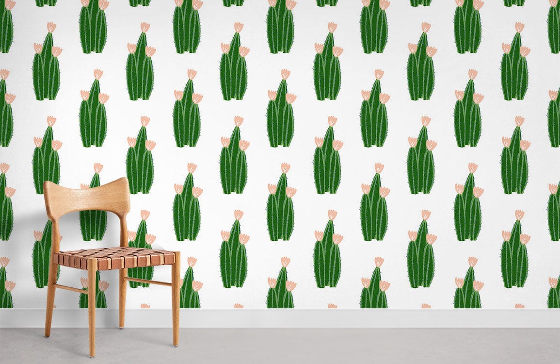 joli papier peint de cactus vert
