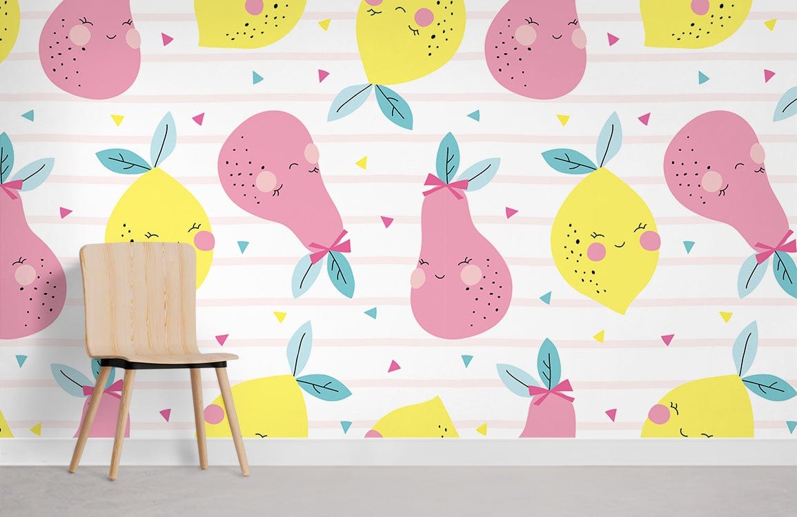 Mignon Pears Fruit Fondère peint peint bébé chambre