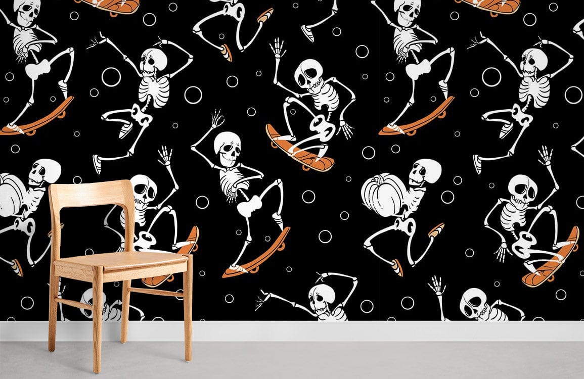 Ever Wallpaper mural squelette dansant