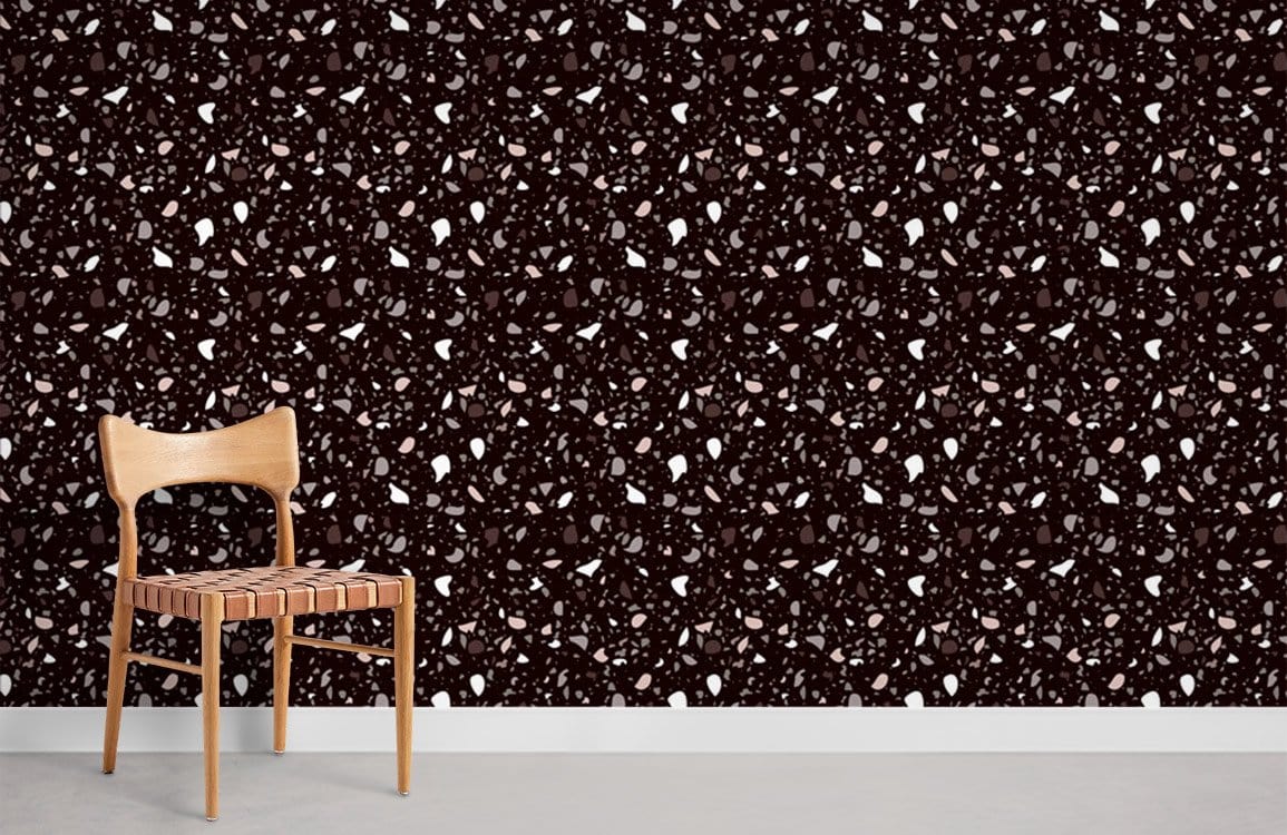 Petit terrazzo marbre motif peint peint mural salle