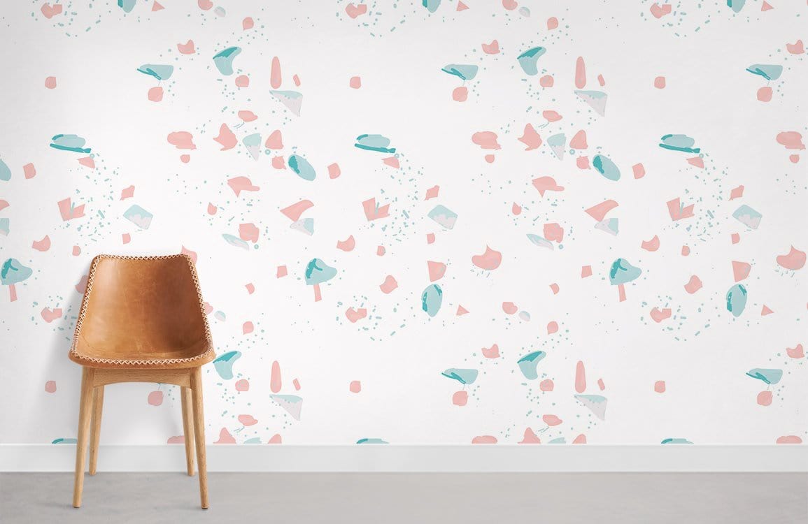 Dots marbre motif papier peint mural salle