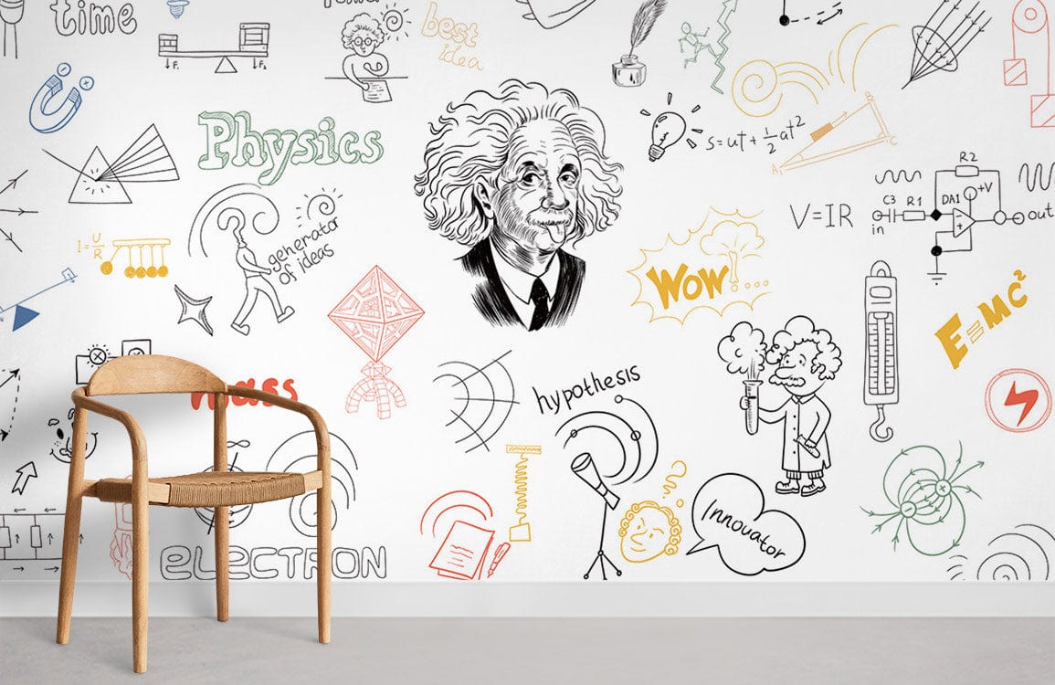 Einstein Physics Papier Peint Chambre Murale