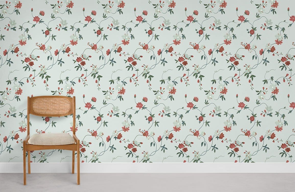 Fleurs de papier peint