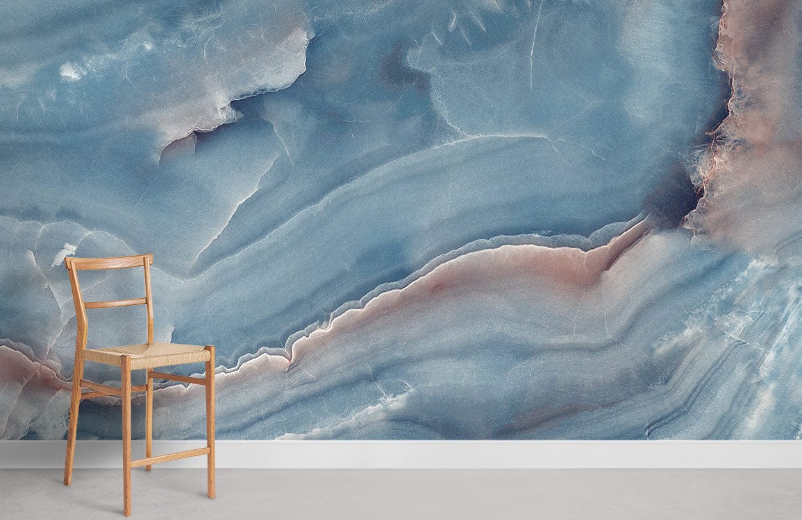 Fond de papier peint blanc en cristal d'océan gelé Salle murale
