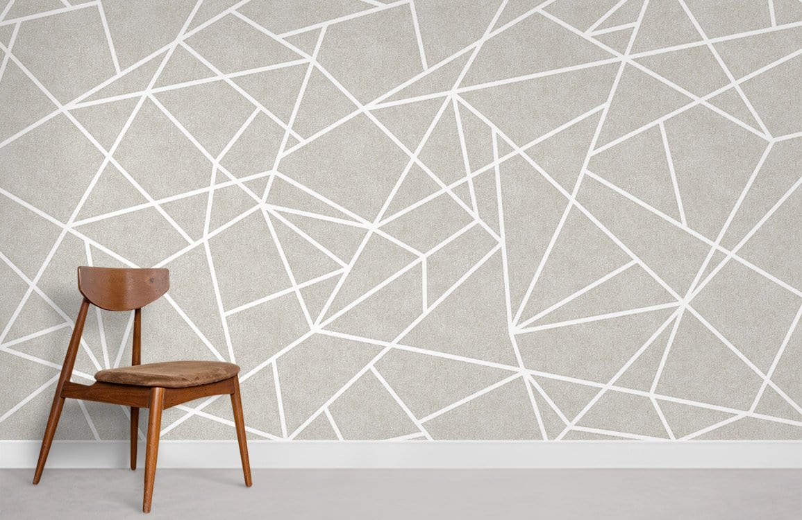 Chambre Murale Papier Peint Ligne Géométrique