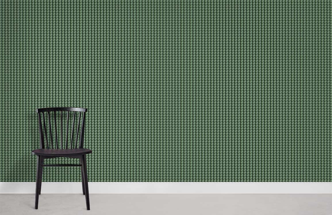 Papier peint de motif de carreaux verts
