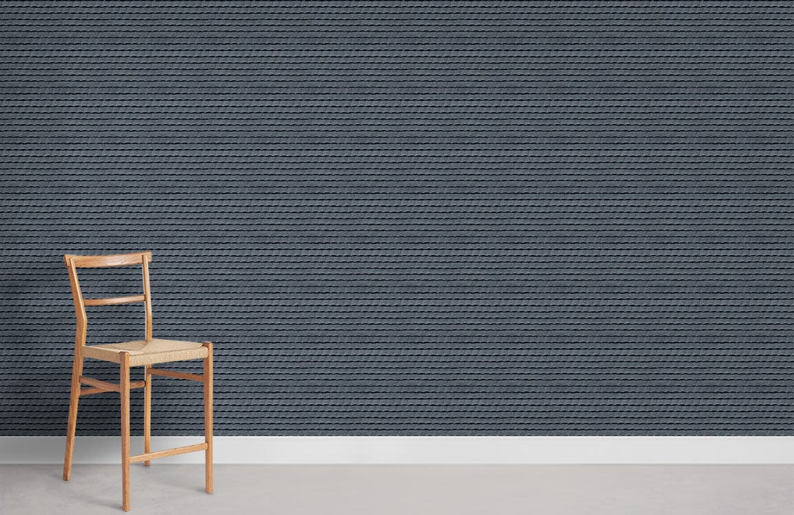Papier peint de motif de carreaux bleus salle murale