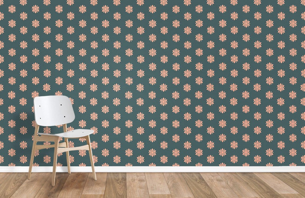 papier peint de motif de fleurs hexagonales