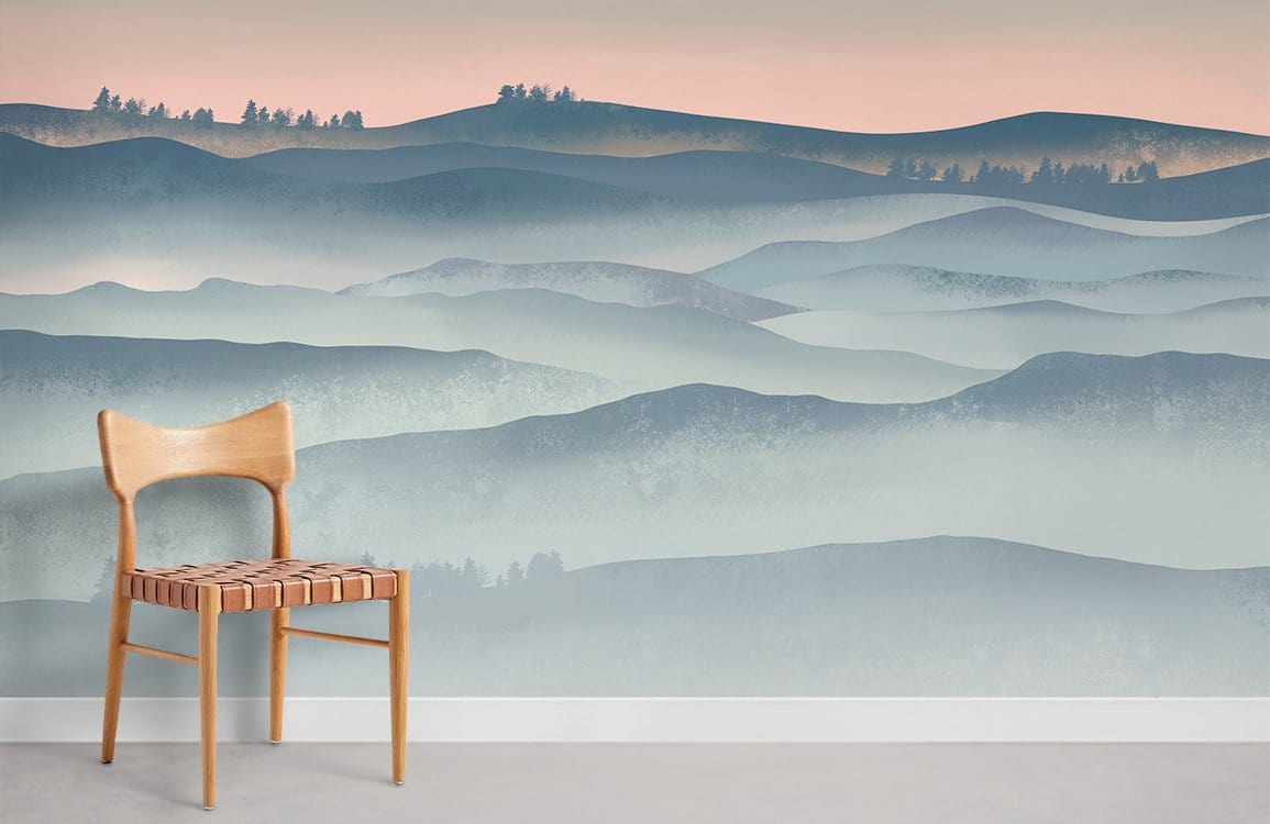 paysage de montagne paysage de papier peint pour la décoration intérieure salle