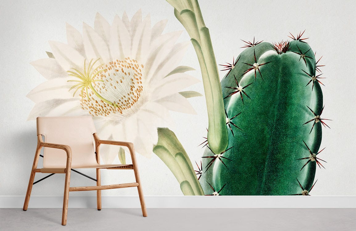 Dame de Cactus Papier Peint Chambre Murale
