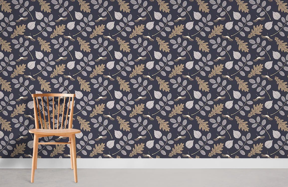 Laisser et papillon papier peint mural plain