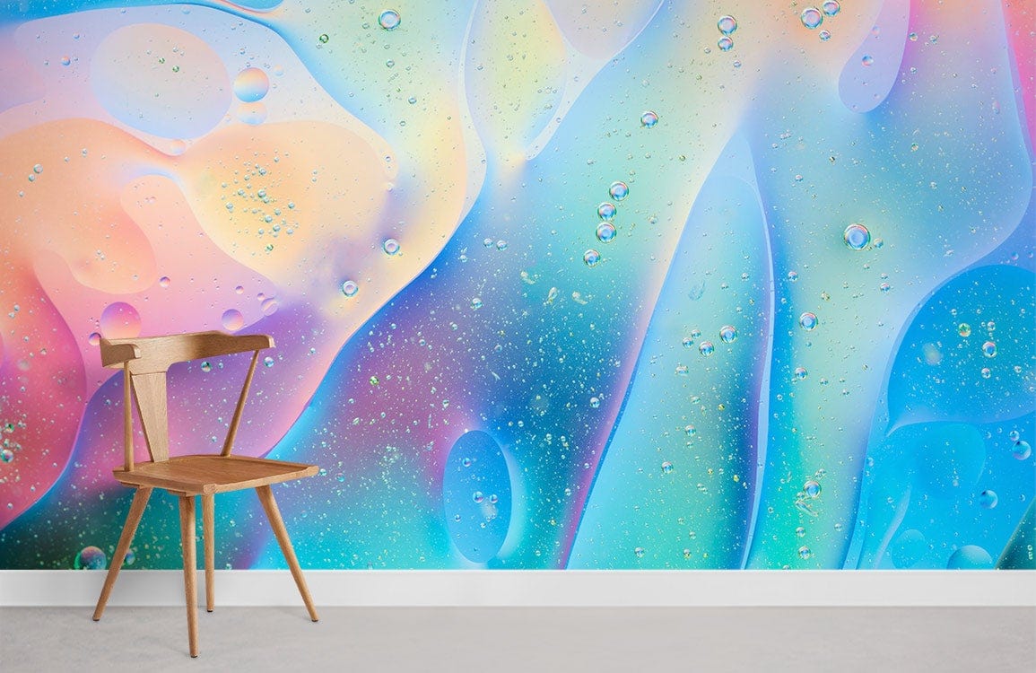 Salle de papier peint mural abstrait liquide