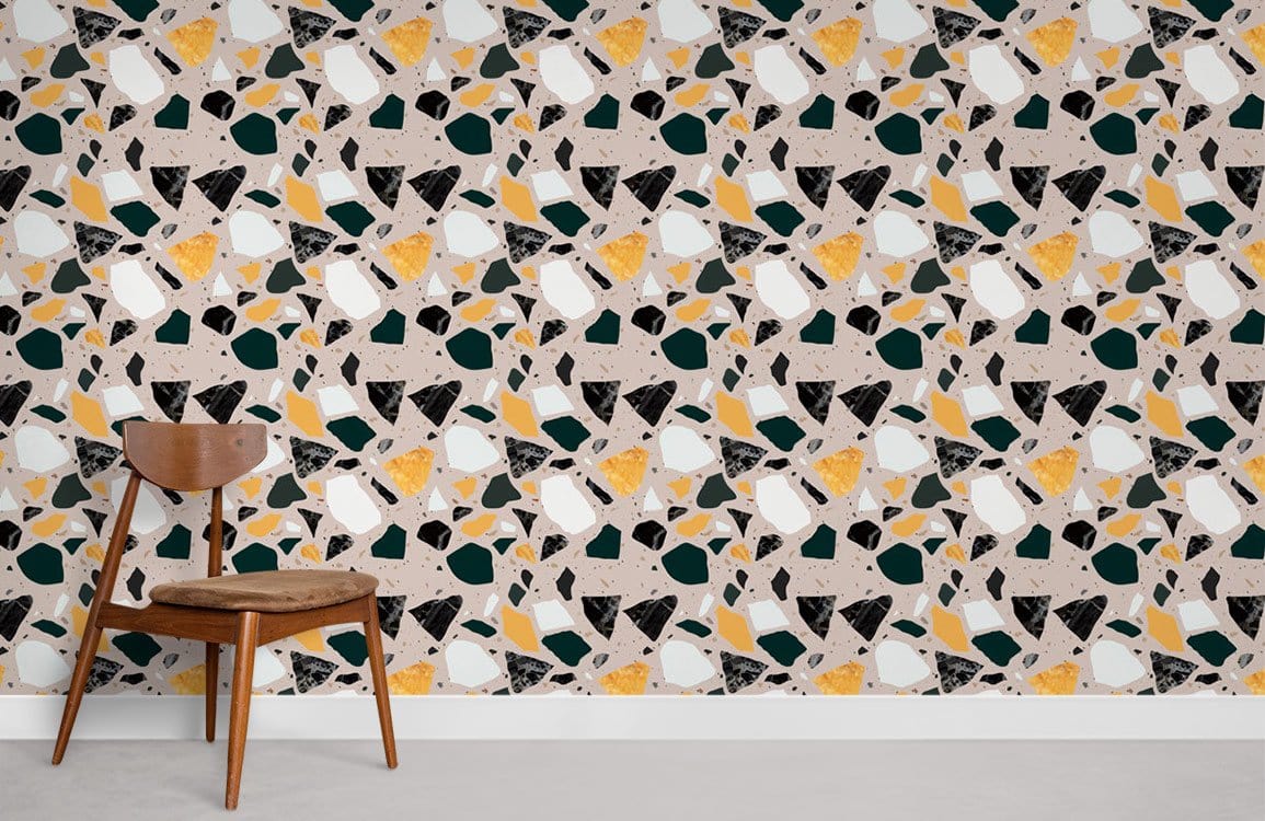 Texture terrazzo marbre peint mural salle