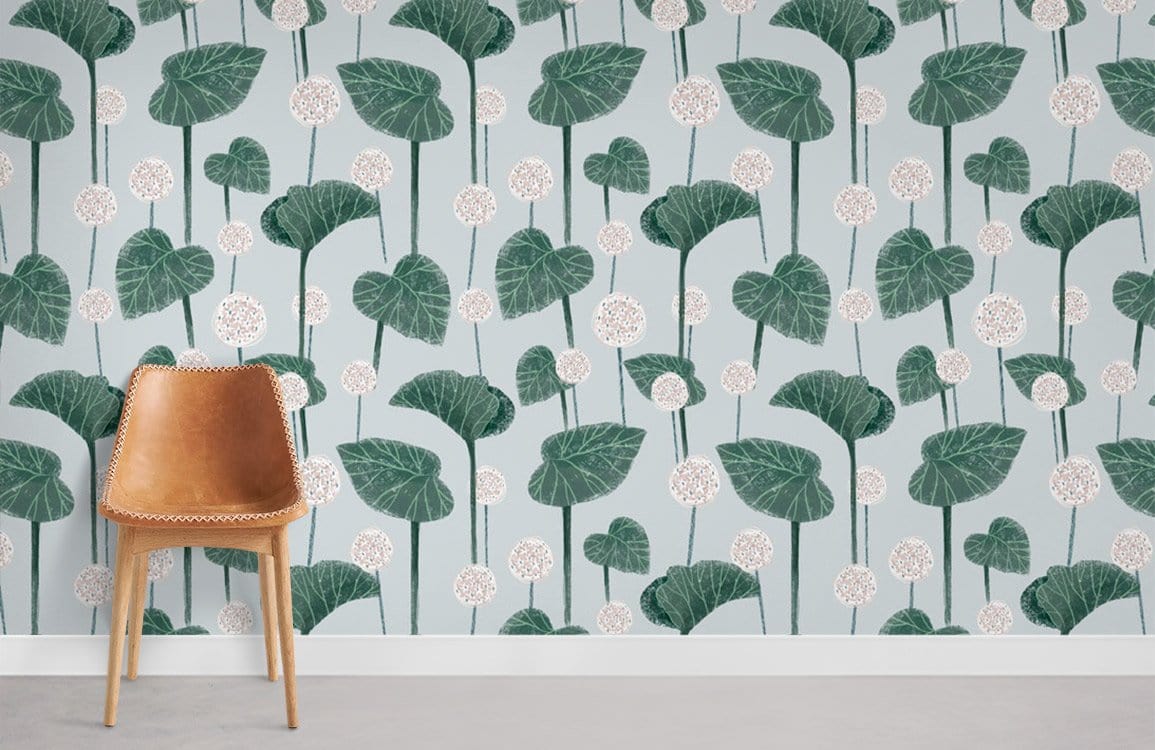Papier peint Lotus Leaf Wallpaper Mural Room