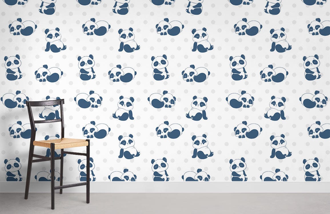 Beau Panda Papier Peint Chambre Murale