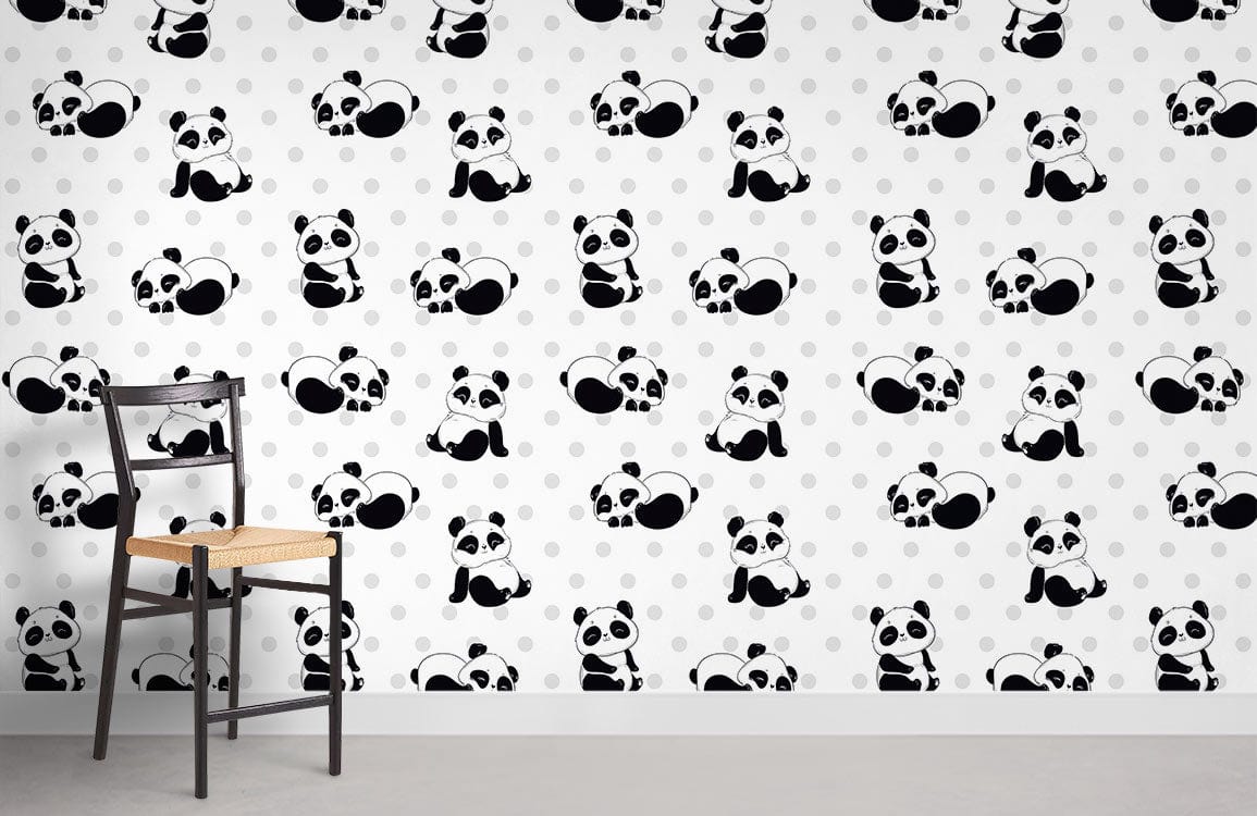 Belle chambre de papier peint panda