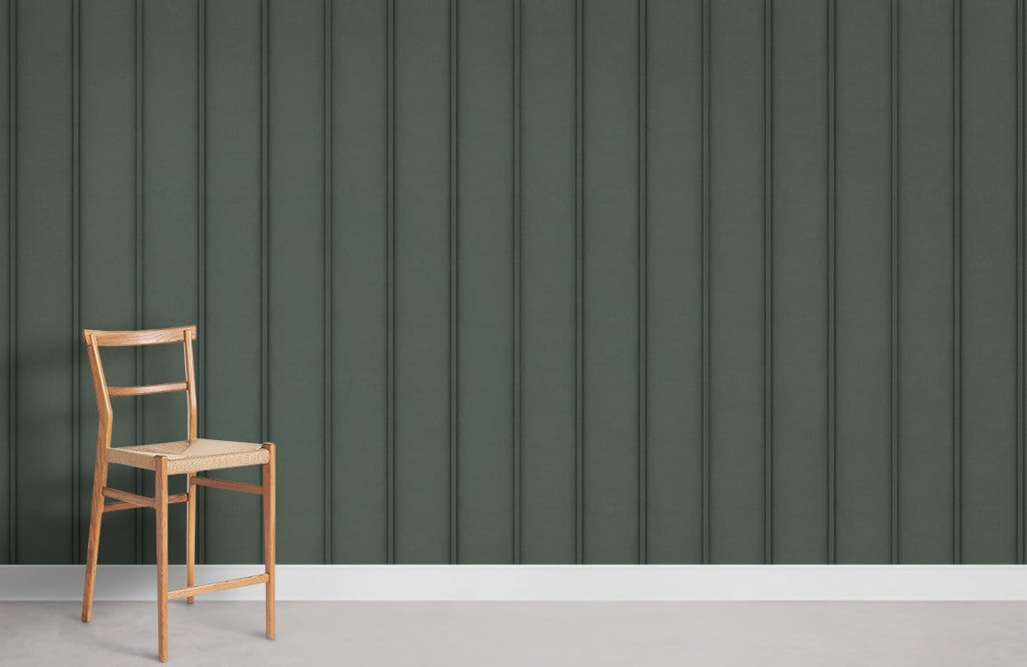 Papier peint à effet de métal vert foncé