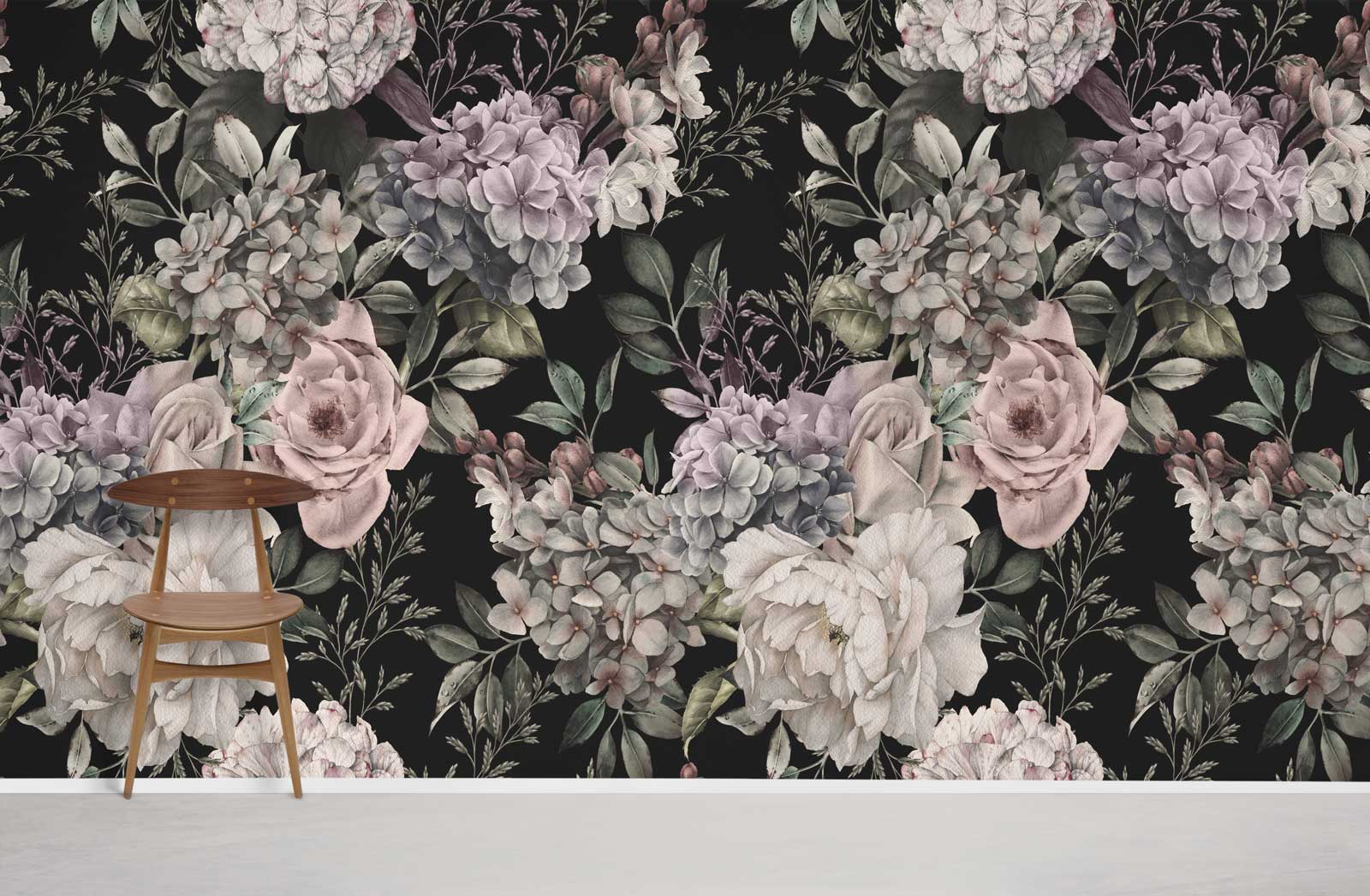 fond d'écran à thème floral mural