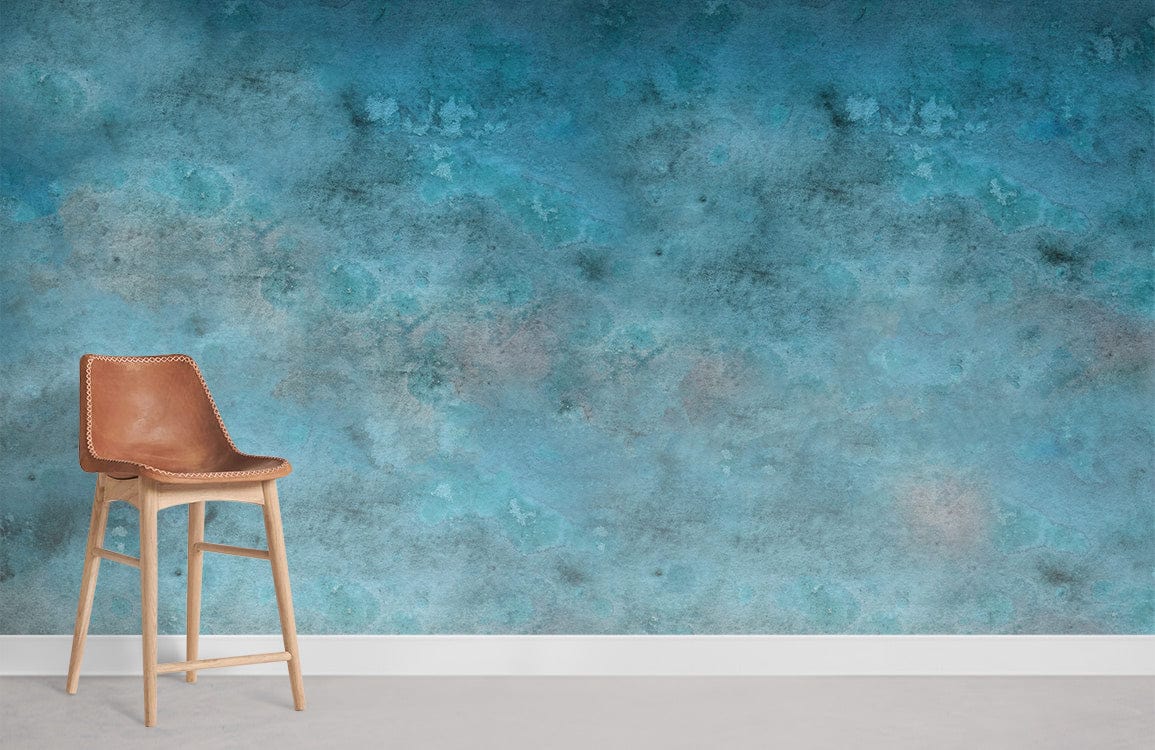 Ombre bleu aquarelle papier peint mural salle